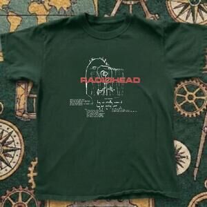 Gildan Men Green T-Shirt, Green Radiohead Graphic Tee